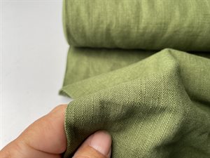Fastvævet hør - blød fin vasket kvalitet i lækker armygrøn